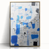 Abstract Electric Blue Wall Art - Modern Vibrant Art Print for Home Decor