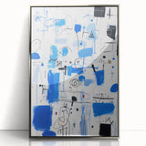 Abstract Electric Blue Wall Art - Modern Vibrant Art Print for Home Decor