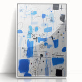 Abstract Electric Blue Wall Art - Modern Vibrant Art Print for Home Decor