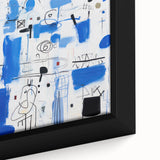 Abstract Electric Blue Wall Art - Modern Vibrant Art Print for Home Decor