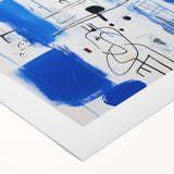 Abstract Electric Blue Wall Art - Modern Vibrant Art Print for Home Decor