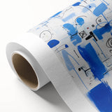 Abstract Electric Blue Wall Art - Modern Vibrant Art Print for Home Decor