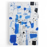 Abstract Electric Blue Wall Art - Modern Vibrant Art Print for Home Decor