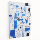 Abstract Electric Blue Wall Art - Modern Vibrant Art Print for Home Decor