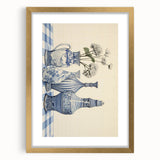 Elegant Electric Art Canvas – Modern Blue Vase Electric Wall Decor