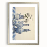 Elegant Electric Art Canvas – Modern Blue Vase Electric Wall Decor