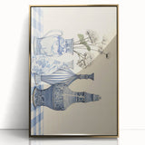 Elegant Electric Art Canvas – Modern Blue Vase Electric Wall Decor