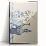 Elegant Electric Art Canvas – Modern Blue Vase Electric Wall Decor