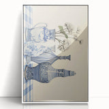 Elegant Electric Art Canvas – Modern Blue Vase Electric Wall Decor