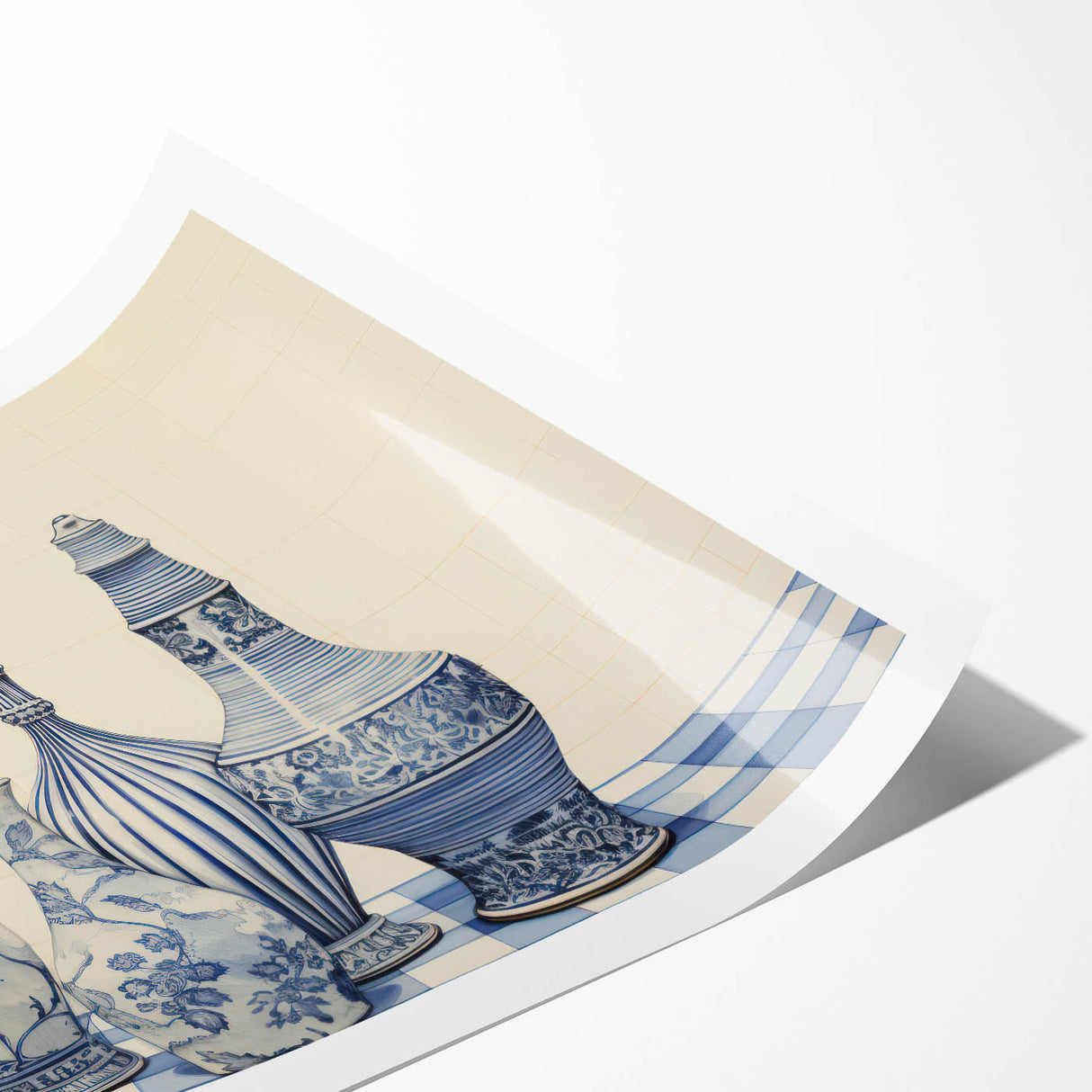 Elegant Electric Art Canvas – Modern Blue Vase Electric Wall Decor