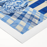 Classic Electric Art Canvas – Blue Floral Vase Electric Wall Decor