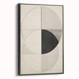 Geometric Electric Art Canvas – Minimalist Black & White Wall Decor