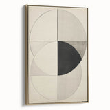 Geometric Electric Art Canvas – Minimalist Black & White Wall Decor