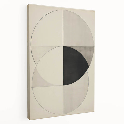 Geometric Electric Art Canvas – Minimalist Black & White Wall Decor