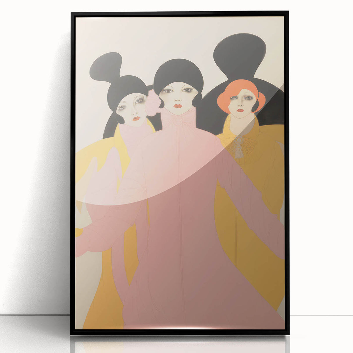 Stylized Electric Portrait Art – Modern Vibrant Electric Wall Canvas Decor