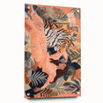 Surreal Electric Art Canvas – Vibrant Tiger & Foliage Wall Decor