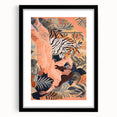 Surreal Electric Art Canvas – Vibrant Tiger & Foliage Wall Decor