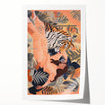 Surreal Electric Art Canvas – Vibrant Tiger & Foliage Wall Decor