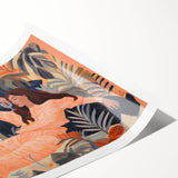 Surreal Electric Art Canvas – Vibrant Tiger & Foliage Wall Decor