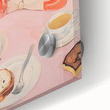 Contemplative Electric Art Canvas – Vibrant Breakfast Scene Wall Decor
