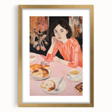 Contemplative Electric Art Canvas – Vibrant Breakfast Scene Wall Decor