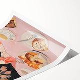 Contemplative Electric Art Canvas – Vibrant Breakfast Scene Wall Decor