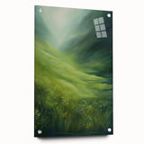 Tranquil Electric Art Canvas – Lush Green Landscape Wall Decor