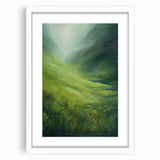 Tranquil Electric Art Canvas – Lush Green Landscape Wall Decor