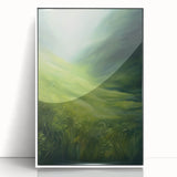 Tranquil Electric Art Canvas – Lush Green Landscape Wall Decor