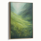 Tranquil Electric Art Canvas – Lush Green Landscape Wall Decor