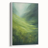 Tranquil Electric Art Canvas – Lush Green Landscape Wall Decor