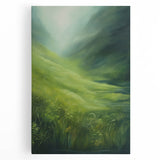 Tranquil Electric Art Canvas – Lush Green Landscape Wall Decor