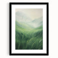 Misty Green Electric Art Canvas – Serene Nature Landscape Wall Decor