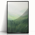 Misty Green Electric Art Canvas – Serene Nature Landscape Wall Decor