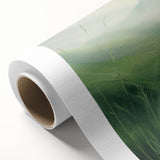 Misty Green Electric Art Canvas – Serene Nature Landscape Wall Decor