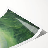 Misty Green Electric Art Canvas – Serene Nature Landscape Wall Decor