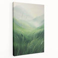 Misty Green Electric Art Canvas – Serene Nature Landscape Wall Decor