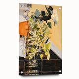 Abstract Electric Art Canvas – Vibrant Floral and Plant Wall Decor