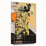 Abstract Electric Art Canvas – Vibrant Floral and Plant Wall Decor