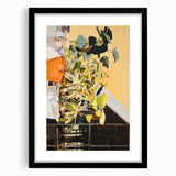 Abstract Electric Art Canvas – Vibrant Floral and Plant Wall Decor