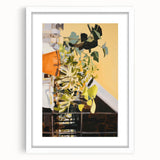 Abstract Electric Art Canvas – Vibrant Floral and Plant Wall Decor