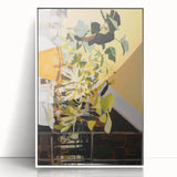 Abstract Electric Art Canvas – Vibrant Floral and Plant Wall Decor