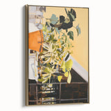 Abstract Electric Art Canvas – Vibrant Floral and Plant Wall Decor