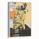 Abstract Electric Art Canvas – Vibrant Floral and Plant Wall Decor