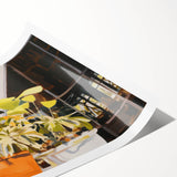 Abstract Electric Art Canvas – Vibrant Floral and Plant Wall Decor