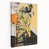 Abstract Electric Art Canvas – Vibrant Floral and Plant Wall Decor