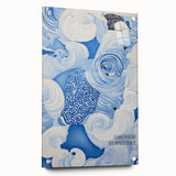 Tranquil Electric Art Canvas – Swirling Blue and White Dream Wall Decor