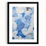 Tranquil Electric Art Canvas – Swirling Blue and White Dream Wall Decor