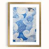 Tranquil Electric Art Canvas – Swirling Blue and White Dream Wall Decor