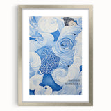 Tranquil Electric Art Canvas – Swirling Blue and White Dream Wall Decor